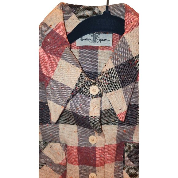 Vintage 1960s Womens Small Button Down Shirt Large Lapels SfPf Home•AP - Picture 3 of 10